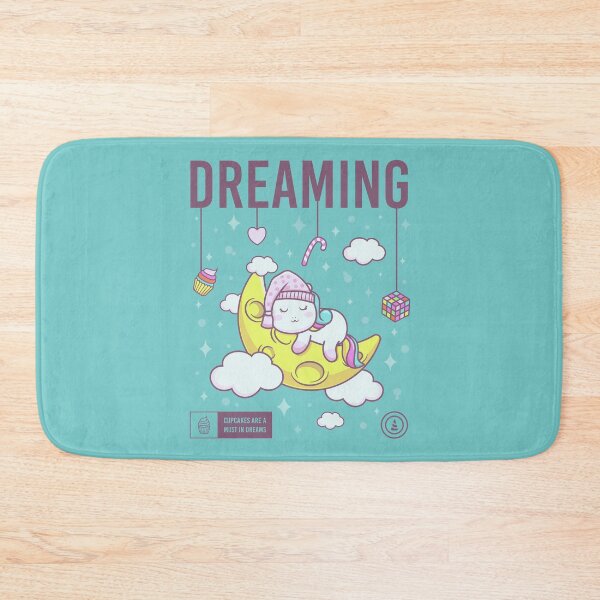 Item preview, Unicorn Dreaming on the Moon Kawaii art designed and sold by grofith22.