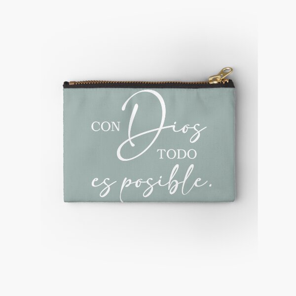 Item preview, Con Dios todo es posible, spanish christian quote designed and sold by Aryam Quotes.