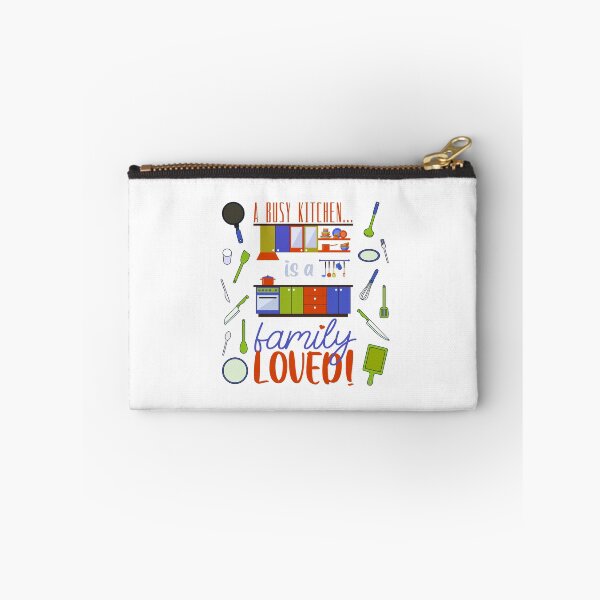 Item preview, A Busy Kitchen...is a Family Loved! (Orange/Blue/Green on White) designed and sold by PawsitiveMum.