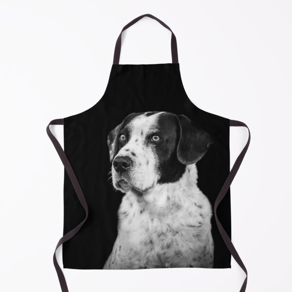 Item preview, Black and white dog portrait, English pointer, dalmatian, looking attentive. designed and sold by AylaHarbich.