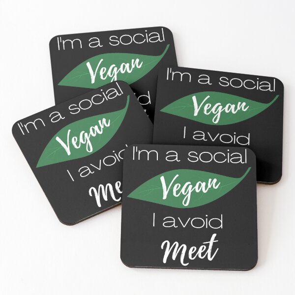 Item preview, I'm a social vegan I avoid meet designed and sold by printernet.