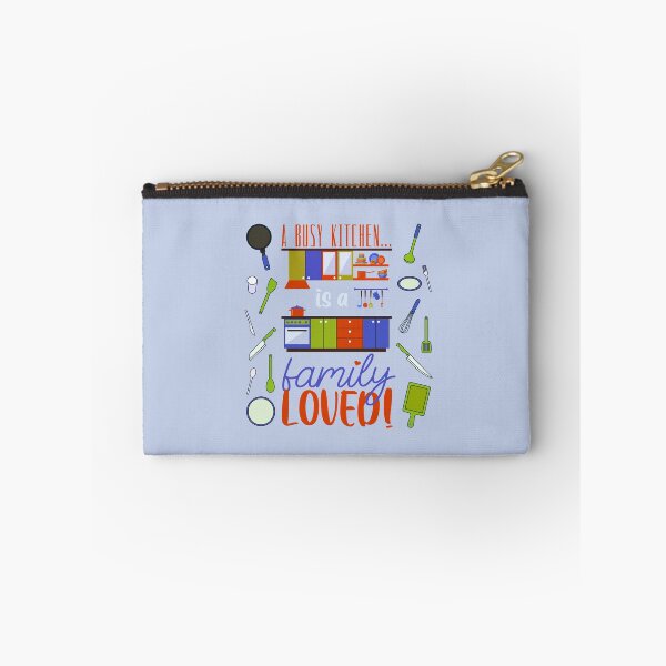 Item preview, A Busy Kitchen...is a Family Loved! (Orange/Blue/Green on Blue) designed and sold by PawsitiveMum.