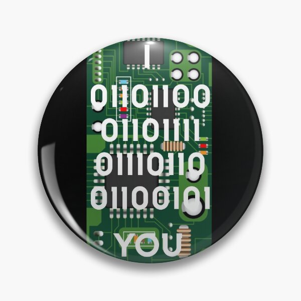 Item preview, Binary Code Love Circuit Board designed and sold by Zachariahs' Odd Shop.