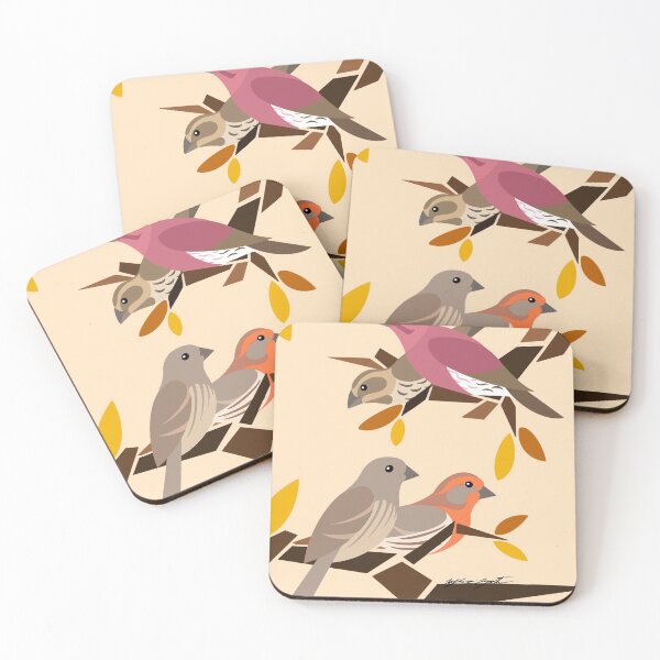 Item preview, Abstract Birds: Purple and House Finches designed and sold by Natures-Vein.