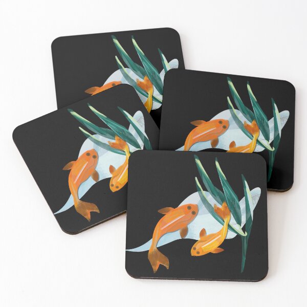Item preview, Preciosa ilustración de peces koi de colores - arte de jardín japonés designed and sold by Caroline Laursen.