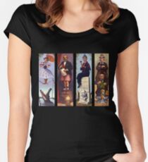 Haunted mansion all Characthers Women's Fitted Scoop T-Shirt
