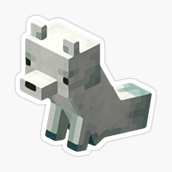 "Minecraft Arctic Fox" Sticker by y0onb0k | Redbubble