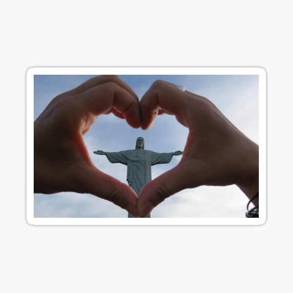 Item preview, Heart Hands Rio Christ the Redeemer, Sugar Loaf, Ipanema Beach, Copacabana Beach, Rio, Brazil designed and sold by StrongJourneys.