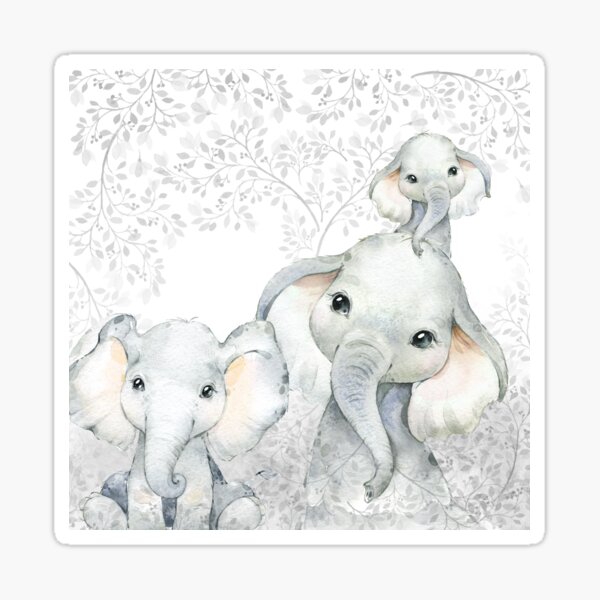 Baby elephant kids safari africa animals Sticker