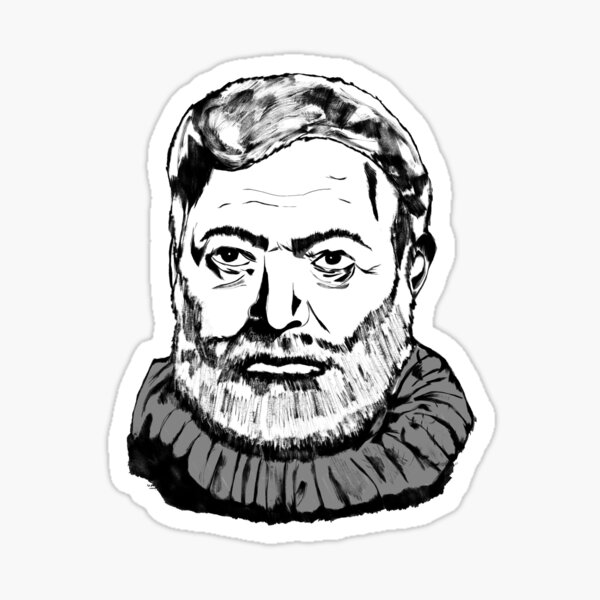 Item preview, Ernest Hemingway Digital Art Design designed and sold by Sarah Zinkann.