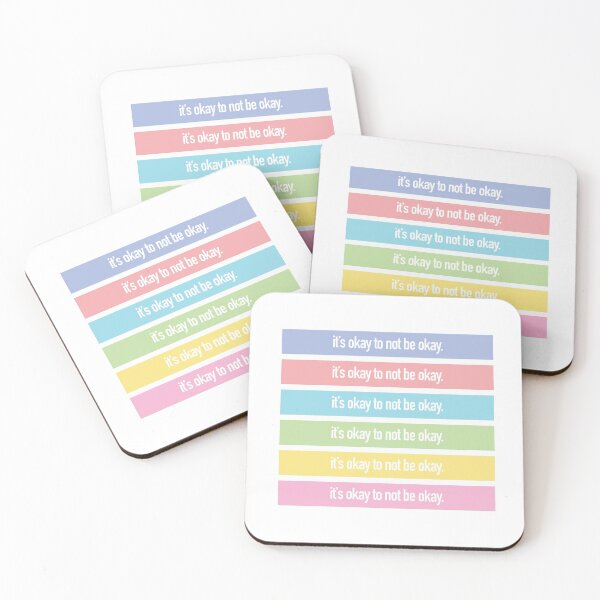 Item preview, IOTNBO rectangles (rainbow) designed and sold by It's Okay to Not Be Okay Movement.