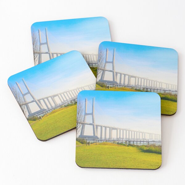 Item preview, Bridge Landscape Green and Blue designed and sold by Schuva.