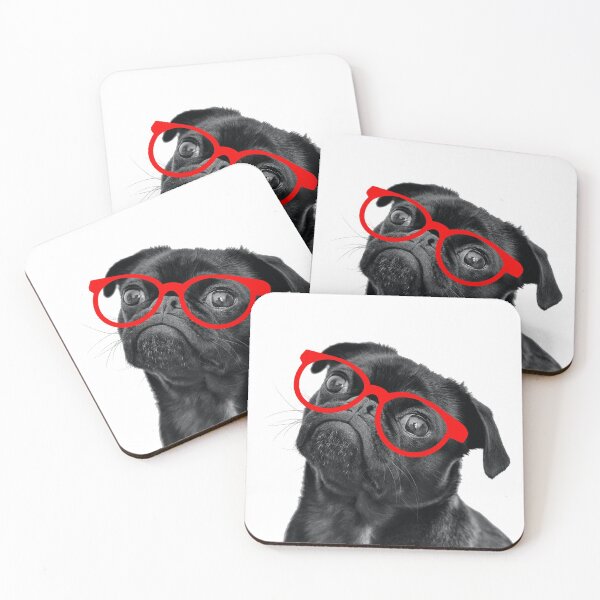 Item preview, Pug with glasseS designed and sold by Sarahgranchelli.