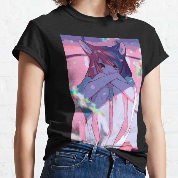 Amante de la niña gato de Japón Camiseta clásica