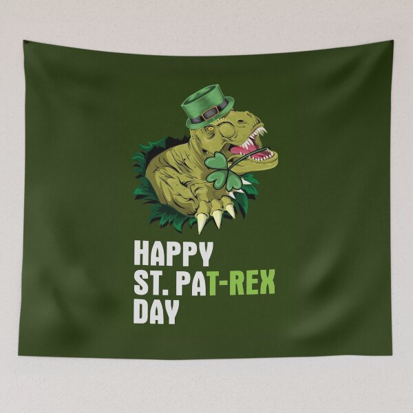 Item preview, Dino St Patricks Day Happy St PaT-REX Funny Dinosaur Rectangle Rip designed and sold by friendly-fox.
