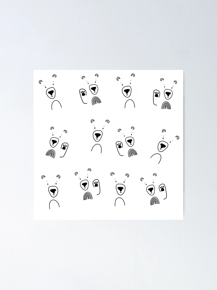 Thumbnail 1 of 3, Poster, bear pattern designed and sold by Florence O’Brien.