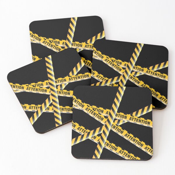Item preview, Hazard black and yellow striped ribbon, caution tape of warning signs designed and sold by mashmosh.