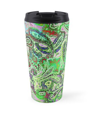 pretty green paisley mug