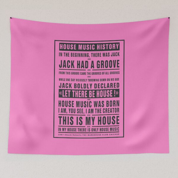 Item preview, Poster JACK HAD A GROOVE - THIS IS MY HOUSE MUSIC: black and pink WAREHOUSE Club Chicago MODEL (original HD DESIGN) designed and sold by LA FRENCH TOUCH.