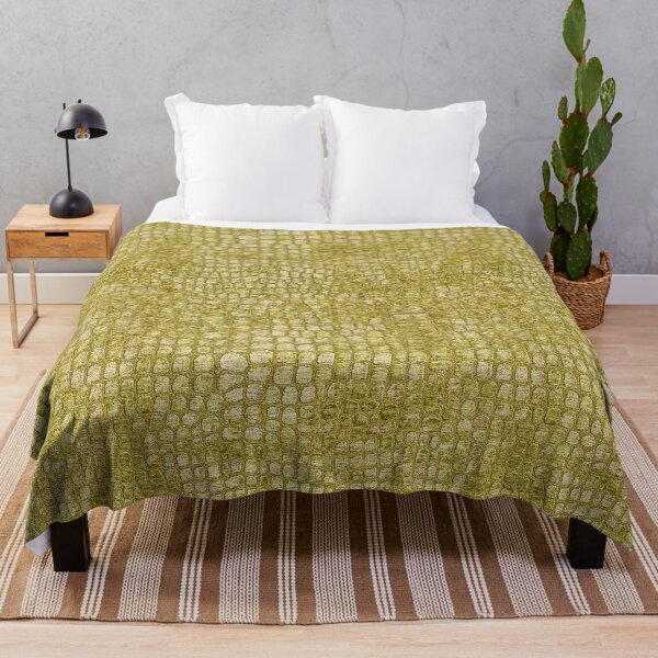 Item preview, Crocodile fabric seamless pattern gold designed and sold by Kamiri.