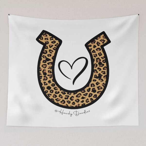 Item preview, Leopard Horsehoe and Heart designed and sold by HorseFly Ranch.