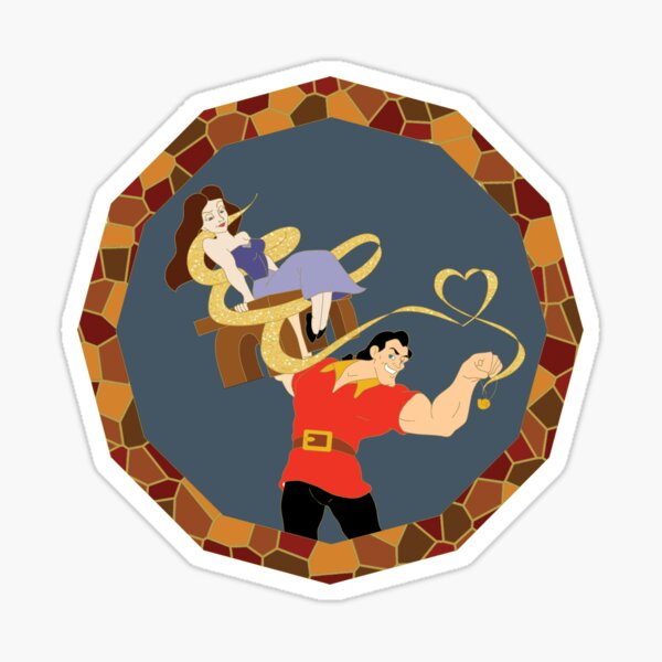 Vanessa et Gaston Villainous Love Sticker