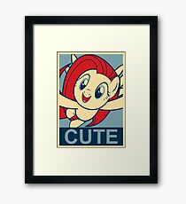 Fluttershy Cute- "Hope" Poster Parody Framed Print