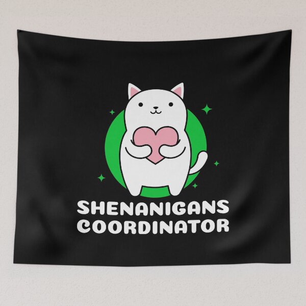 Item preview, Shenanigans Coordinator Shamrock, Funny St Patrick's Day Gift For Cat Lovers designed and sold by PrettyAmazing.