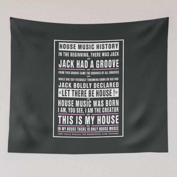 Item preview, Poster JACK HAD A GROOVE - THIS IS MY HOUSE MUSIC: black and white pink WAREHOUSE Club Chicago MODEL (original HD DESIGN) designed and sold by LA FRENCH TOUCH.