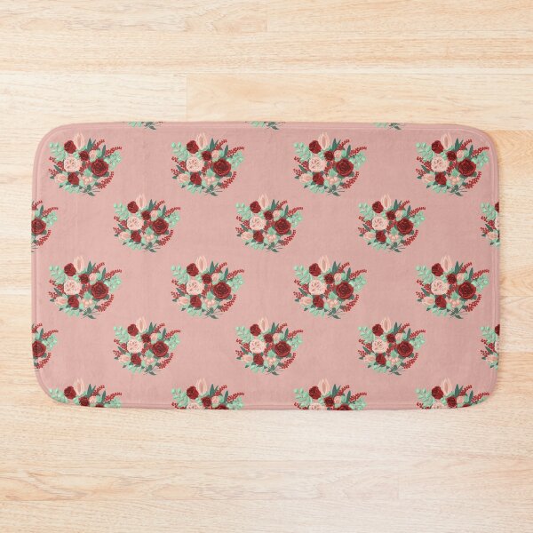 Item preview, Pink Peony and Red Rose Bouquet Pattern designed and sold by GildedMiddleWay.