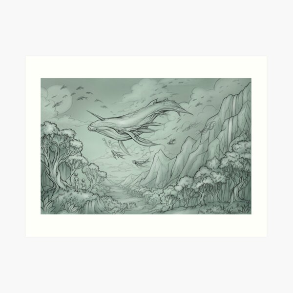 The Great Sky Whale Art Print