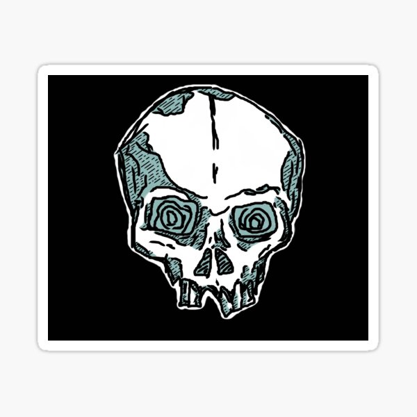 Blauer Schatten, schwarze Flagge Sticker