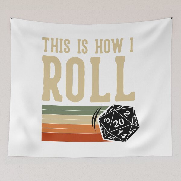 Item preview, Retro This is How I roll - D20 for DnD and RPG players designed and sold by BeamGeeks.