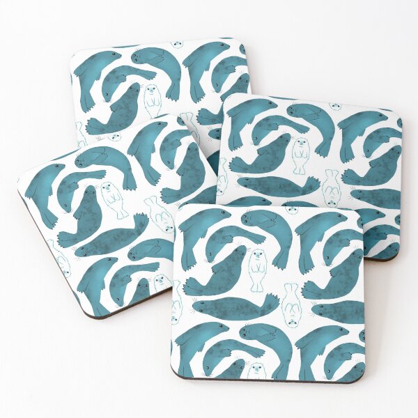 Item preview, Cute Blue Seal Pattern designed and sold by EllenorMererid.
