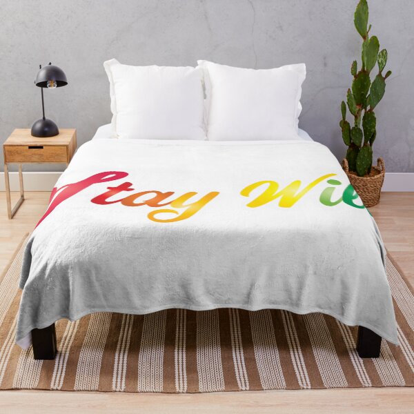 Item preview, Stay Wild sticker bright colored gradient text with white border designed and sold by StickersbyVW.