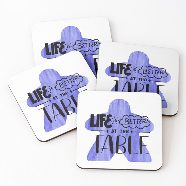 Item preview, Life is better at the table - Meeple for Board Gamers - Dark Blue designed and sold by BeamGeeks.