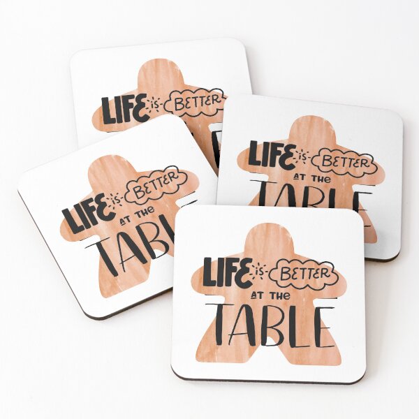 Item preview, Life is better at the table - Meeple for Board Gamers - Orange designed and sold by BeamGeeks.