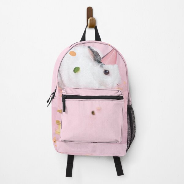 Item preview, Hoppy Birthday Pink Rabbit Puns designed and sold by elixandre.