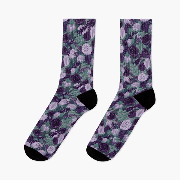 Item preview, Lilac Peony and Purple Rose Floral Pattern designed and sold by GildedMiddleWay.