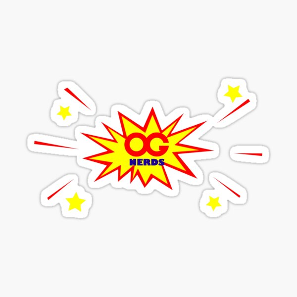 OG NERDS LOGO EXPLOSION DESIGN Sticker