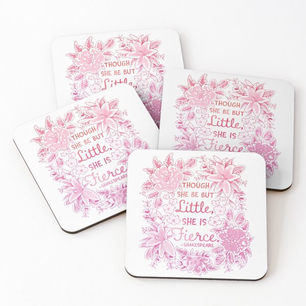 Item preview, Though She Be But Little, She is Fierce: Shakespeare Quote Typography | Pink Ombre designed and sold by KearonAlexandra.