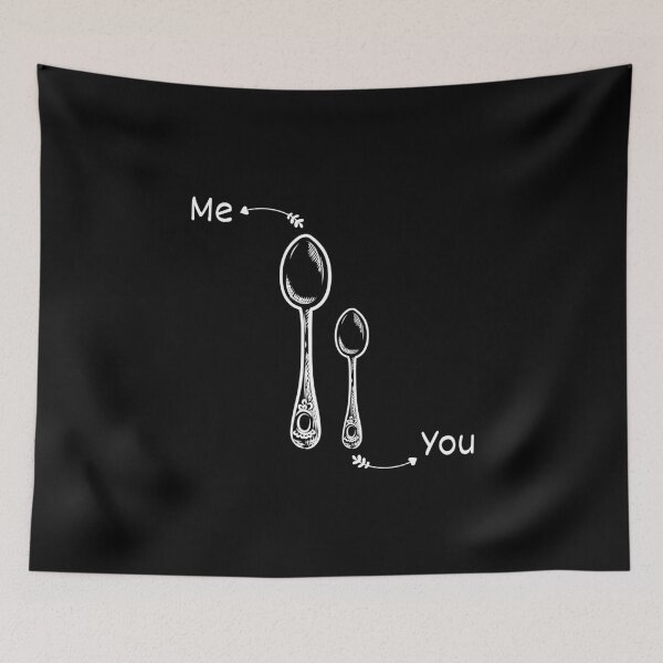 Item preview, Big spoon little spoon spooning snuggle black designed and sold by daguilon.
