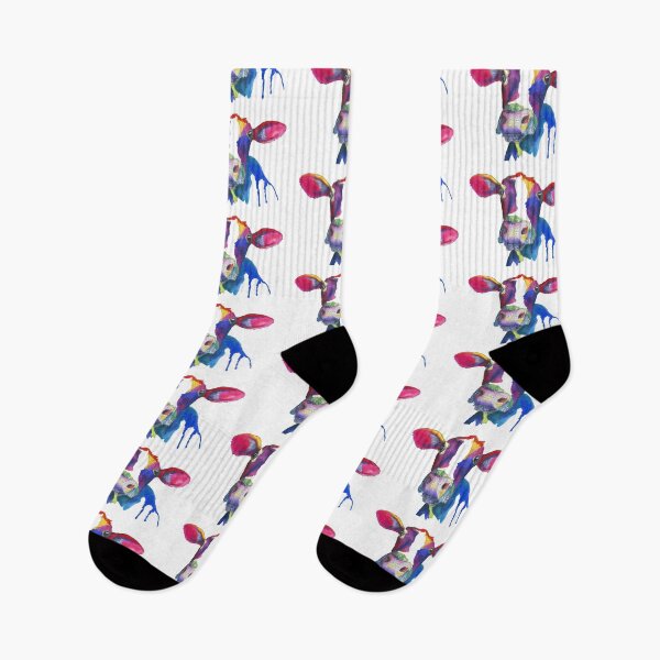 Item preview, Colorful Cow Watercolor designed and sold by Amber Schiltz.