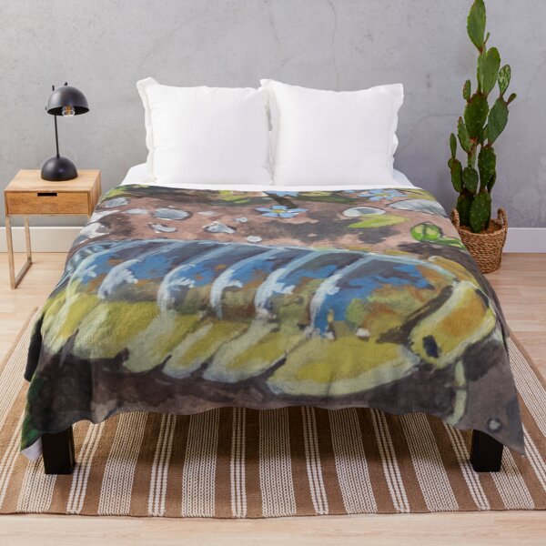 Item preview, Lemon Blue Isopod Gouache Painting designed and sold by wedew3.