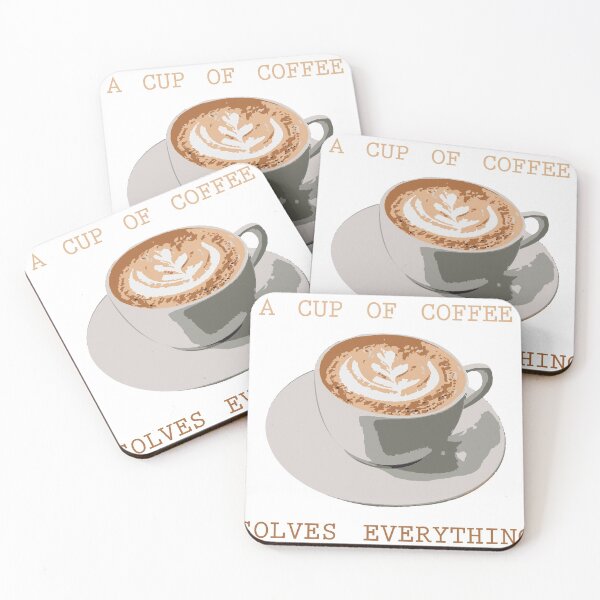 Item preview, A cup of coffee solves everything designed and sold by Mirushy.