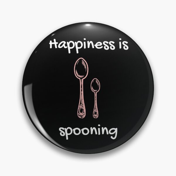 Item preview, Happiness is spooning big spoon little spoon snuggle black designed and sold by daguilon.