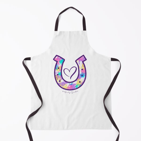 Item preview, Pastel Paint Brush Horsehoe and Heart designed and sold by HorseFly Ranch.