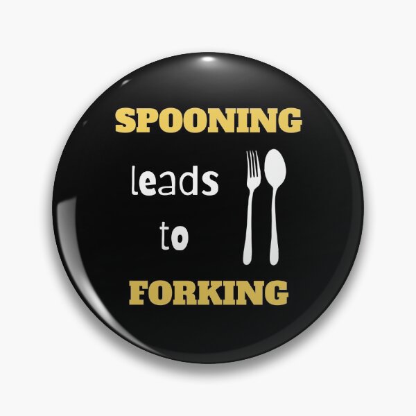 Item preview, Spooning leads to forking big spoon little spoon snuggle black designed and sold by daguilon.