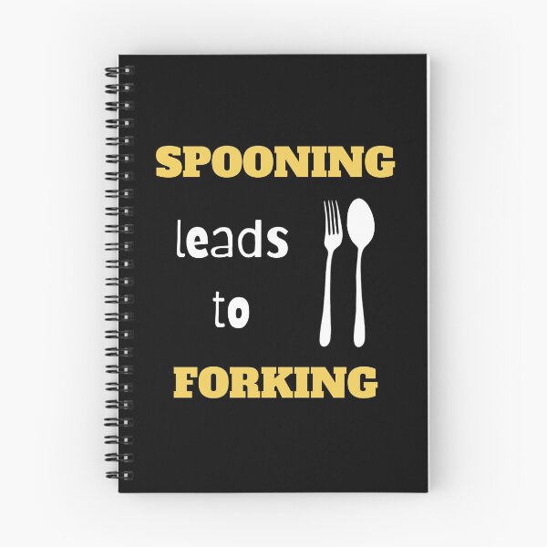 Item preview, Spooning leads to forking big spoon little spoon snuggle black designed and sold by daguilon.