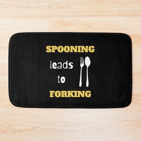 Item preview, Spooning leads to forking big spoon little spoon snuggle black designed and sold by daguilon.